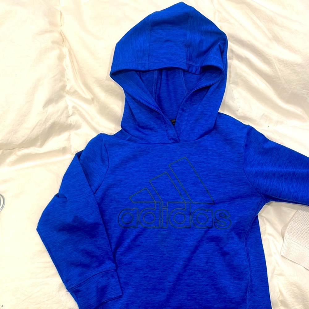 Cobalt Blue adidas long sleeve with hood